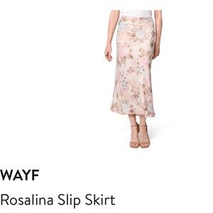 Wayf Rosalina Floral Midi Bias Skirt in Shadow Floral